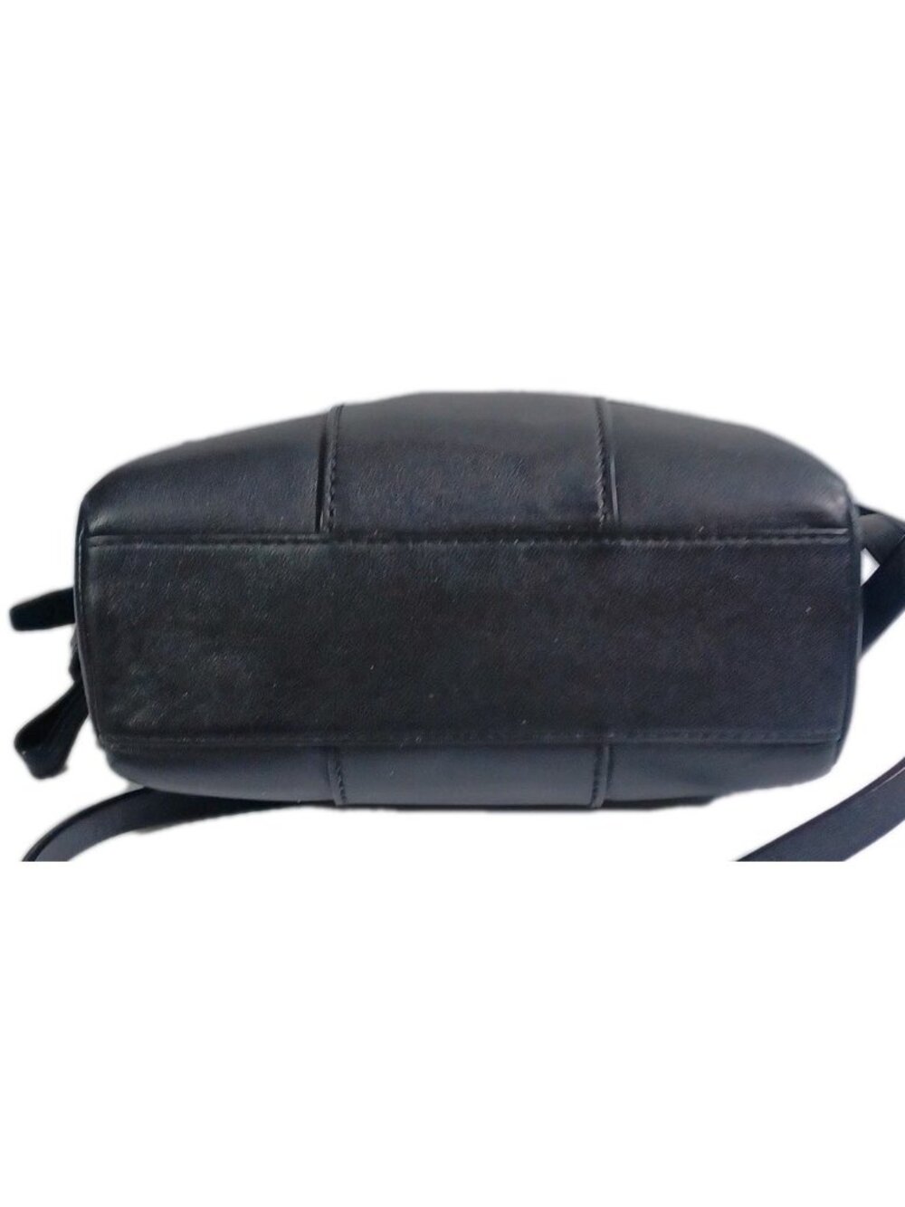 Tory Burch Block T Double Zip Black Pebbled Leather Crossbody Bag Handbag - Picture 9 of 9